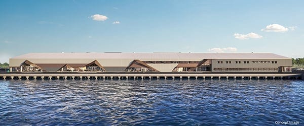 external view water view of terminal building 600 x 250