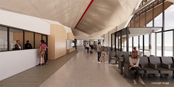 internal passenger enquiries and waiting area 600 x 300