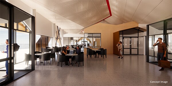 internal passenger waiting area 600 x 300